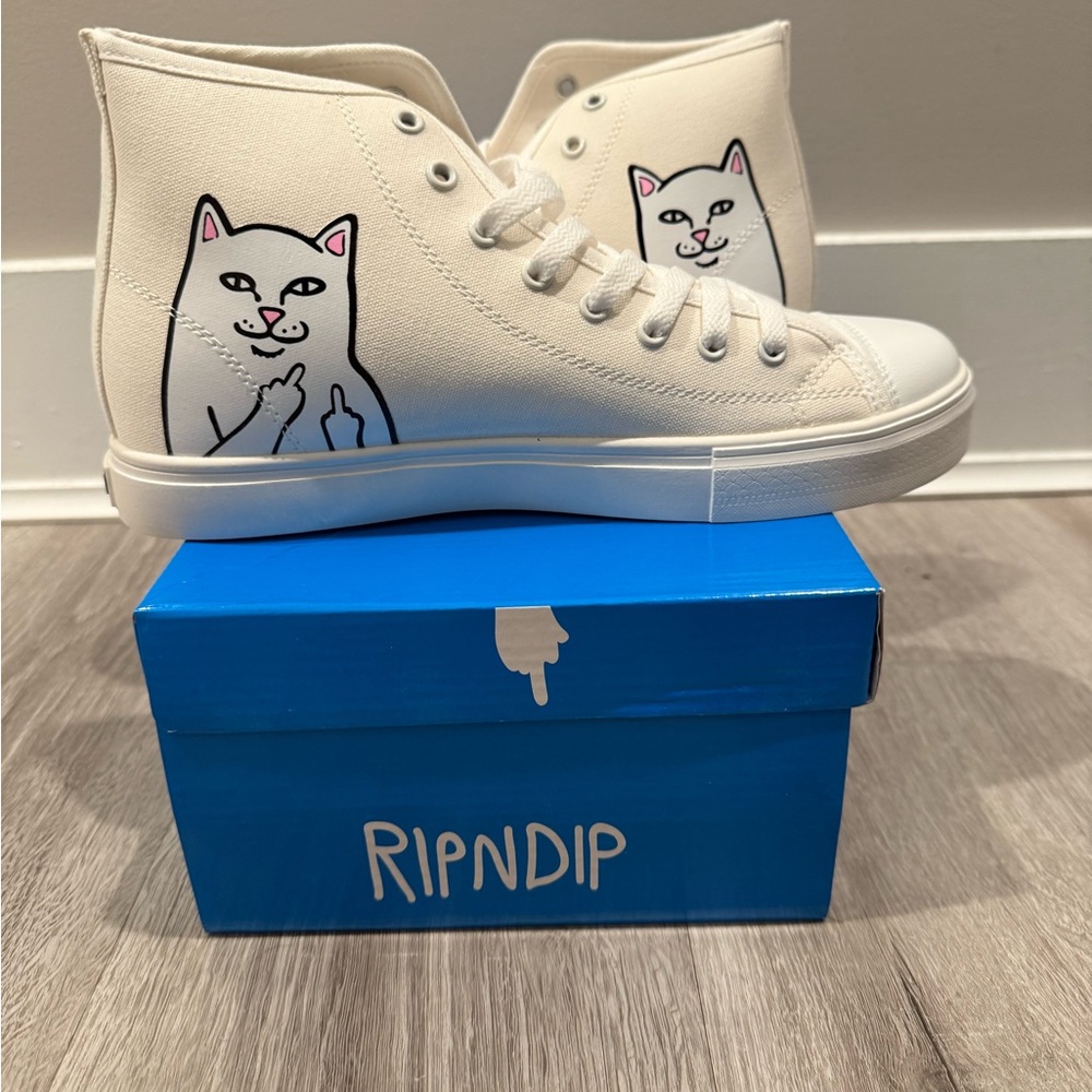 RIPNDIP White High-Top Sneakers
